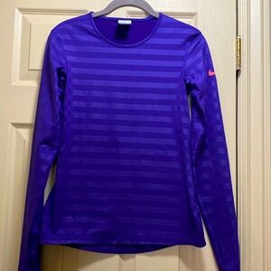 Nike pro dry fit pullover long sleeve workout top dri-fit purple